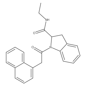 N-ethyl-1-(2-(naphthalen-1-yl)acetyl)indoline-2-carboxamide Structure