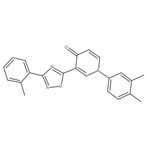 1-(3,4-dimethylphenyl)-3-(3-(o-tolyl)-1,2,4-oxadiazol-5-yl)pyridazin-4(1H)-one结构式