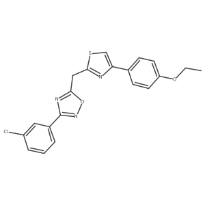 3-(3-Chlorophenyl)-5-{[4-(4-ethoxyphenyl)-1,3-thiazol-2-yl]methyl}-1,2,4-oxadiazole结构式
