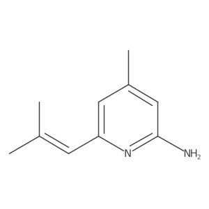 4-Methyl-6-(2-methylprop-1-enyl)pyridin-2-amine结构式