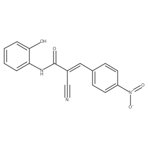 (Z)-2-cyano-N-(2-hydroxyphenyl)-3-(4-nitrophenyl)acrylamide Structure