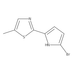 2-(5-bromo-1H-pyrrol-2-yl)-5-methyl-1,3-thiazole结构式