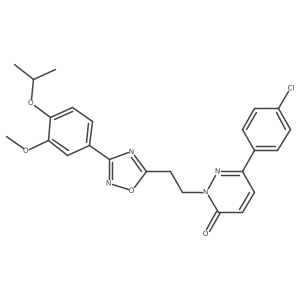 6-(4-chlorophenyl)-2-(2-(3-(4-isopropoxy-3-methoxyphenyl)-1,2,4-oxadiazol-5-yl)ethyl)pyridazin-3(2H)-one结构式