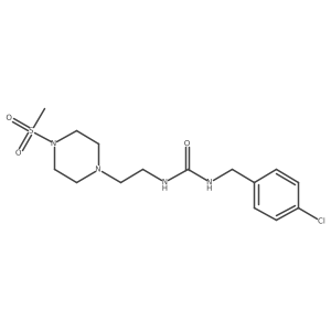 1-(4-Chlorobenzyl)-3-(2-(4-(methylsulfonyl)piperazin-1-yl)ethyl)urea结构式