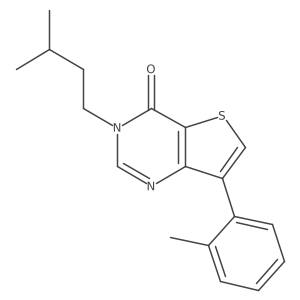 3-(3-methylbutyl)-7-(2-methylphenyl)thieno[3,2-d]pyrimidin-4(3H)-one结构式