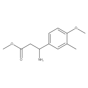 methyl (3S)-3-amino-3-(4-methoxy-3-methylphenyl)propanoate结构式