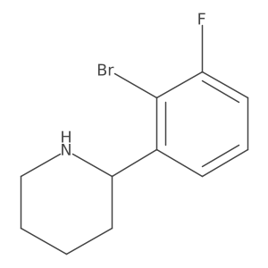 (S)-2-(2-Bromo-3-fluorophenyl)piperidine结构式