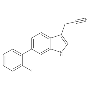 2-(6-(2-Fluorophenyl)-1H-indol-3-yl)acetonitrile结构式