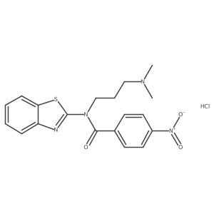 N-(benzo[d]thiazol-2-yl)-N-(3-(dimethylamino)propyl)-4-nitrobenzamide hydrochloride结构式