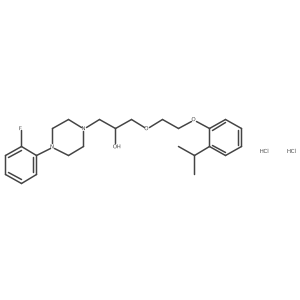 1-(4-(2-Fluorophenyl)piperazin-1-yl)-3-(2-(2-isopropylphenoxy)ethoxy)propan-2-ol dihydrochloride Structure