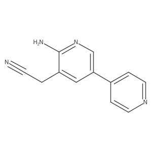 2-(2-Amino-5-pyridin-4-ylpyridin-3-yl)acetonitrile Structure