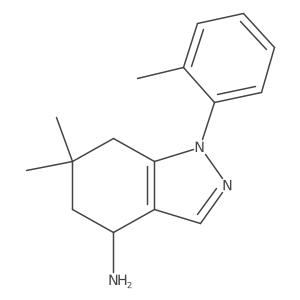 6,6-Dimethyl-1-(o-tolyl)-4,5,6,7-tetrahydro-1H-indazol-4-amine Structure