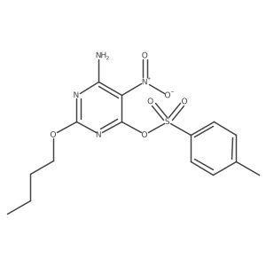 4-Amino-2-butoxy-5-nitro-6-(para-toluenesulfonyloxy)pyrimidine结构式