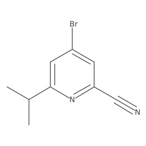 4-Bromo-2-cyano-6-isopropyl-pyridine结构式
