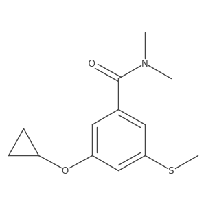 3-Cyclopropoxy-N,N-dimethyl-5-(methylthio)benzamide结构式
