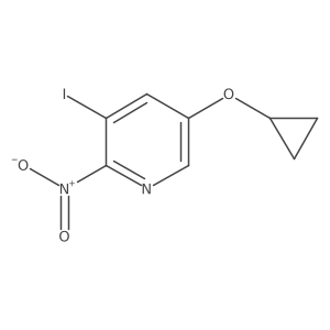 5-Cyclopropoxy-3-iodo-2-nitropyridine结构式