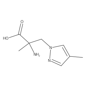 2-amino-2-methyl-3-(4-methyl-1H-pyrazol-1-yl)propanoic acid Structure