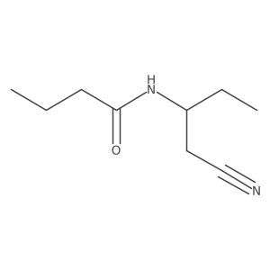 N-[1-(Cyanomethyl)propyl]butanamide Structure