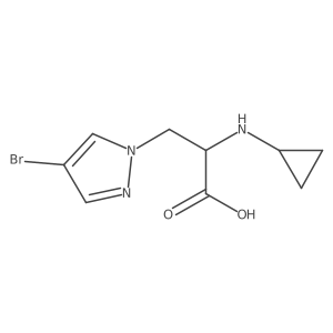 3-(4-bromo-1H-pyrazol-1-yl)-2-(cyclopropylamino)propanoic acid Structure