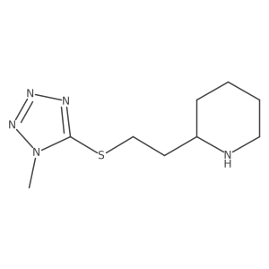 2-(2-((1-Methyl-1h-tetrazol-5-yl)thio)ethyl)piperidine Structure