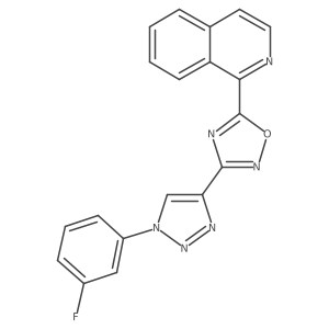 1-{3-[1-(3-fluorophenyl)-1H-1,2,3-triazol-4-yl]-1,2,4-oxadiazol-5-yl}isoquinoline Structure
