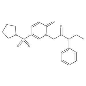 N-ethyl-2-(2-oxo-5-(pyrrolidin-1-ylsulfonyl)pyridin-1(2H)-yl)-N-phenylacetamide Structure