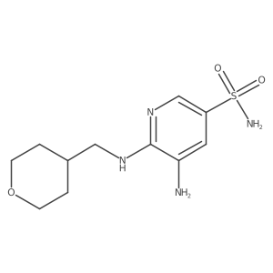 5-Amino-6-((tetrahydro-2h-pyran-4-yl)methylamino)pyridine-3-sulfonamide结构式