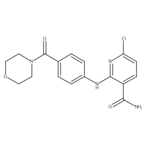 6-Chloro-2-(4-(morpholine-4-carbonyl)phenylamino)nicotinamide Structure