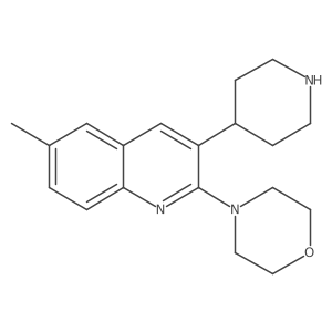 Quinoline, 6-methyl-2-(4-morpholinyl)-3-(4-piperidinyl)- Structure