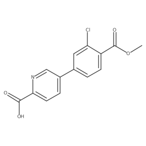 5-(3-Chloro-4-methoxycarbonylphenyl)picolinic acid结构式