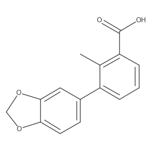 2-Methyl-3-(3,4-methylenedioxyphenyl)benzoic acid结构式