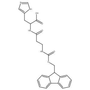 (2S)-2-[3-({[(9H-fluoren-9-yl)methoxy]carbonyl}amino)propanamido]-3-(1H-imidazol-4-yl)propanoic acid Structure