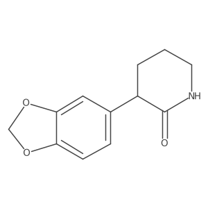 3-(2H-1,3-benzodioxol-5-yl)piperidin-2-one结构式