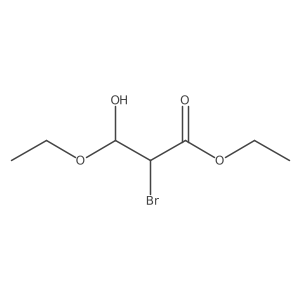 Ethyl 2-bromo-3-ethoxy-3-hydroxypropanoate结构式
