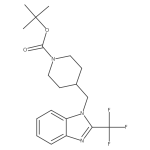tert-butyl 4-((2-(trifluoromethyl)-1H-benzo[d]imidazol-1-yl)methyl)piperidine-1-carboxylate结构式