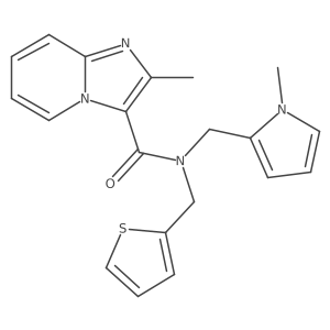 2-methyl-N-((1-methyl-1H-pyrrol-2-yl)methyl)-N-(thiophen-2-ylmethyl)imidazo[1,2-a]pyridine-3-carboxamide Structure