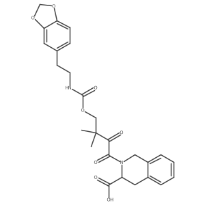 3-Isoquinolinecarboxylic acid, 2-[4-[[[[2-(1,3-benzodioxol-5-yl)ethyl]amino]carbonyl]oxy]-3,3-dimethyl-1,2-dioxobutyl]-1,2,3,4-tetrahydro-结构式