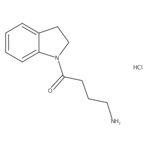 4-amino-1-(2,3-dihydro-1H-indol-1-yl)butan-1-one hydrochloride Structure