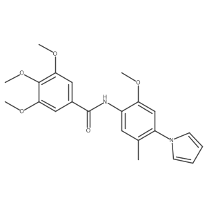 3,4,5-trimethoxy-N-[2-methoxy-5-methyl-4-(1H-pyrrol-1-yl)phenyl]benzamide Structure