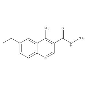 4-Amino-6-ethylquinoline-3-carbohydrazide结构式