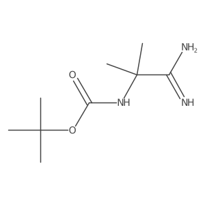 tert-butyl N-(1-carbamimidoyl-1-methylethyl)carbamate Structure