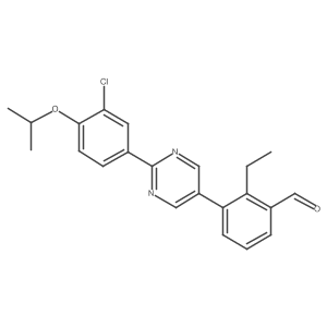 3-(2-{3-Chloro-4-[(1-methylethyl)oxy]phenyl}-5-pyrimidinyl)-2-ethylbenzaldehyde结构式