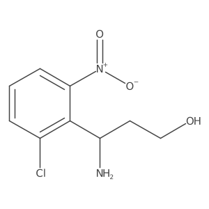 3-Amino-3-(2-chloro-6-nitrophenyl)propan-1-ol结构式