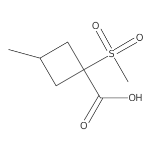 1-Methanesulfonyl-3-methylcyclobutane-1-carboxylic acid Structure