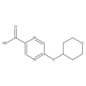 5-(Oxan-4-yloxy)pyrazine-2-carboxylic acid Structure