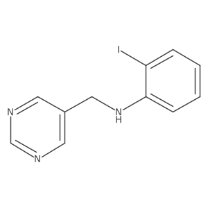 2-iodo-N-(pyrimidin-5-ylmethyl)aniline结构式