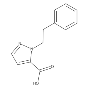 1-(2-phenylethyl)-1H-pyrazole-5-carboxylic acid Structure