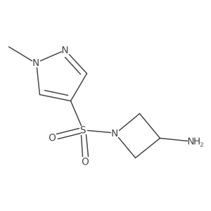 1-[(1-methyl-1H-pyrazol-4-yl)sulfonyl]azetidin-3-amine Structure
