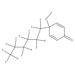 4-Methoxy-4-(1,1,2,2,3,3,4,4,5,5,6,6,6-tridecafluorohexyl)-2,5-cyclohexadien-1-one结构式