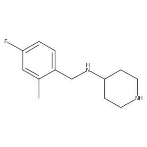 N-[(4-fluoro-2-methylphenyl)methyl]piperidin-4-amine Structure